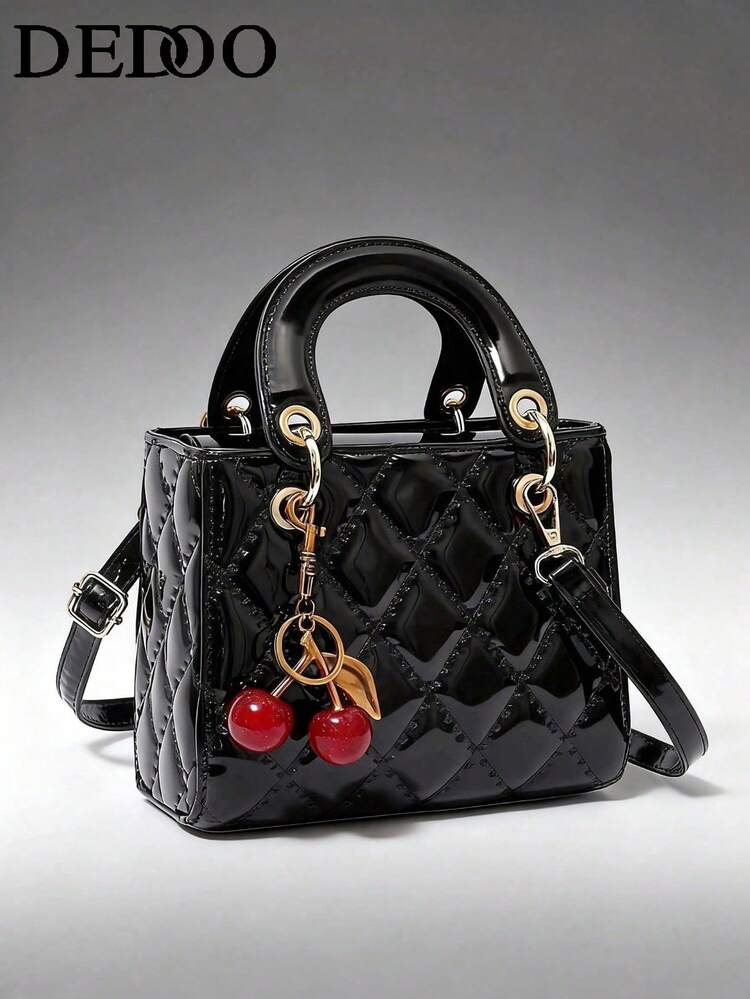 Dedoo Bolso de mano elegante y de alta gama para mujer, de edición limitada 2025, de diseño a la moda y ligero, nuevo estilo talla grande vendido, con bordado de diamantes, bolso de mano, bandolera y bolso de hombro, adecuado para vacaciones de primavera/verano, viajes, vida universitaria, ir al trabajo, regalo de Navidad, fiesta y boda - Negro - Añade 1