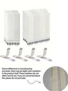 48/24条装重型聚酰胺相框挂条，无损粘贴式挂环，适用于石膏板墙面，非常适合照片和情人节装饰，是节日季的理想之选，无需钻孔，双面可移除墙钩，适用于相框和艺术品。 - 彩色 - 查看 4