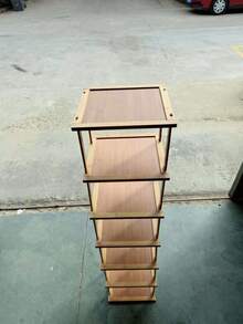 1set, Bamboo Shoe Rack - Vertical Shoe Rack For Small Spaces, Tall Narrow Shoe Rack Organizer For Closet Entryway Corner Garage And Bedroom,Skinny Shoe Shelf With Free Stackable DIY-Suitable For Various Rooms, Dormitories. - Multicolor - View 10