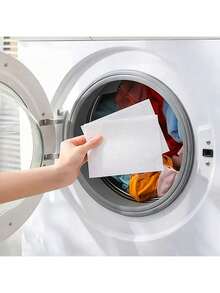 100 Sheets Color Catcher Laundry Sheets - Anti-Color Bleeding And Anti-Transfer Washing Sheets,  For Mixed Washing Without Electricity - White Square - View 11