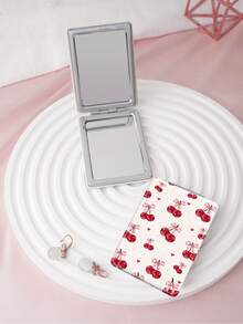 1 chiếc gương trang điểm kiểu Y2K, gương cầm tay gấp gọn nhẹ, chất liệu da PU bền, đa năng, gương bỏ túi hình chữ nhật với thiết kế độc đáo mang phong cách Y2K như môi anh đào, nơ, trái tim, kẻ caro, họa tiết da báo, cấu trúc gấp gọn, đáng tin cậy, gương trang điểm di động với nắp gập hai mặt 180°, quà tặng, đồ dùng du lịch, đồ giá rẻ, vật dụng cần thiết khi đi du lịch. - Nhiều màu - Xem 3