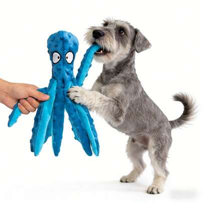 Hollypet Plush Octopus Doll With Sound, Soft & Vocal, Suitable For Medium-Large Dogs, Highly Interactive To Relieve Boredom, Durable & Chew-Resistant, Suitable For Indoor Or Outdoor Play, Beloved By Pets