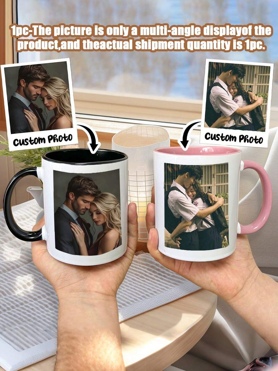 定制马克杯 - 个性化照片咖啡杯，可添加您自己的照片，是咖啡爱好者的理想之选，适合盛装热饮，是生日、母亲节、圣诞节和其他场合的绝佳礼物。适用于办公室、家庭或咖啡馆，是居家、办公或送礼的绝佳选择，也是情人节、父亲节、生日和周年纪念日的特别礼物。结实耐用的手柄，是咖啡爱好者的完美礼物。 - 多色 - 查看 1