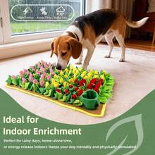 KM-P 狗狗互动嗅闻垫，慢食益智玩具，花园图案嗅闻垫，趣味藏零食玩具，狗狗慢食嗅闻垫 - 綠色 - 查看 6