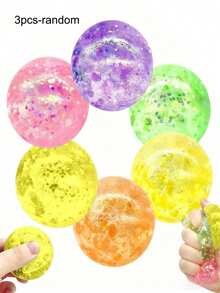 1/3/6pcs Sensory Squeeze Balls, Flashing Stress Relief Toys For Adults And Children, Autism Fidget Toys, Soft Anti-Anxiety Toys, Classroom Rewards - Multicolor - View 9