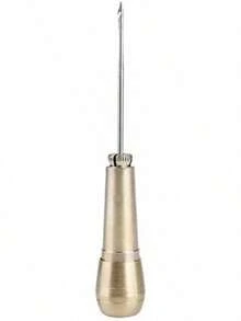 EstiloAgujas de 3 Piezas, Punzón De Coser De Cuero De Lona, ​ ​   Punzón De Coser Con Mango De Cobre, Herramienta De Reparación De Zapatos De Cuero De Coser A Mano, Para Costura De Bricolaje Reparación De CueroVersión mejorada - 1 - Ver 10