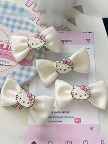 10 piezas/6 piezas/4 piezas/2 piezas Pinza de pelo y diadema rosadas y lindas con diseños de dibujos animados para adolescentes, adecuadas para regalar y uso diario (algunas partes pueden ser aleatorias, sin cartón) - Multicolor - Ver 2