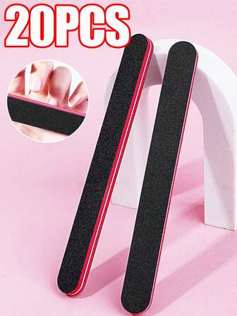 20ชิ้น/10ชิ้น/2ชิ้น แผ่นขัดเล็บ, แผ่นขัดเล็บสองด้านทนทาน, แผ่นขัดลอกเล็บ, แผ่นขัดทรายละเอียด, แผ่นขัดทรายหนาตรง, ออกแบบมาเป็นพิเศษสำหรับร้านทำเล็บ