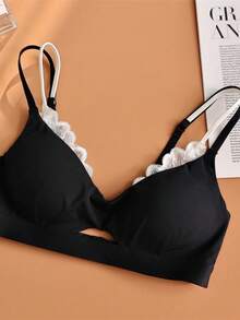 Women Sports Bra And Panty Sets - màu đen - Xem 2