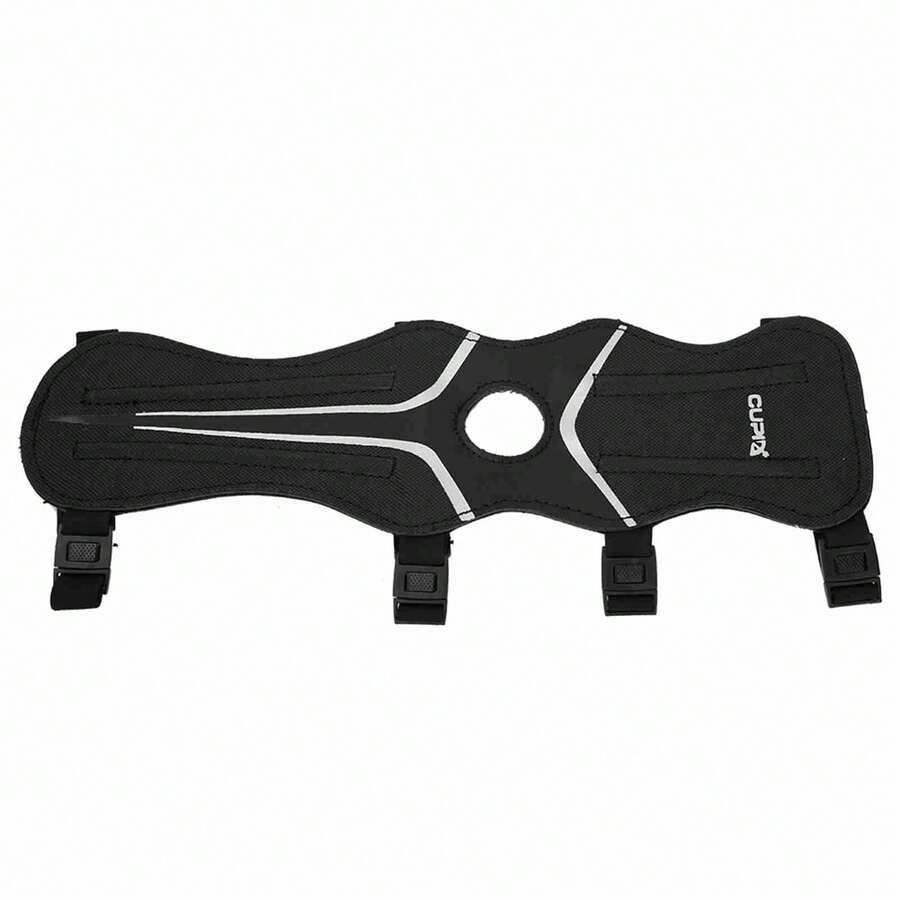 600D Nylon Adjustable Archery Arm Guard Protective Gear for Recurve Shooting Bow (Black) - Negro - Ver 1