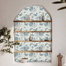 1 pieza Adhesivo de pared con diseño de boceto floral y mariposa botánica, adecuado para habitación de niños/niñas, dormitorio, sala de estar, renovación de muebles, decoración del hogar, vinilo autoadhesivo y removible impermeable, disponible en tamaños grande y pequeño - 0311+XHQZ - Ver 12