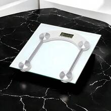 Báscula electrónica, báscula de pesaje, báscula digital, báscula para adultos, báscula doméstica, pantalla digital electrónica - Blanco - Ver 1