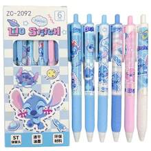 6pcs/Set Cute Stitch Cartoon Ballpoint Pens, Printable Writing, Student Stationery Office Supplies - Multicolor - View 2