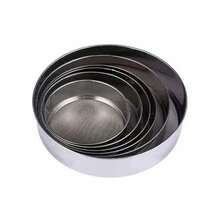 Kit 6 Peneiras Culinárias Em Aço Inox Fubá Farinha Jogo 6 Peças Vários Diâmetros Para Cozinha - Multicolorido - Visão 3