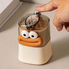 1 Set [1-Piece Toothpick Holder +1 Packs Of Toothpicks] Cartoon Design Automatic Toothpick Dispenser - Plastic Push-Type Toothpick Holder, Creative Storage Container For Home And Restaurant - Multicolor - View 1