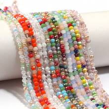 1 String Of Approximately 100pcs 3mm Glass Beads, Crystal Beads,Fashion Theme, Round Faceted Spacer Beads, Loose Beads For Jewelry Making, DIY Accessories, And Bracelets