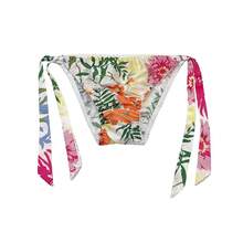 Women Silk Panties Lightweight Briefs Smooth Breathable Satin Bikini,Sexyys Tie-Side Underwear Daily Fit Comfort,Floral#2 - 花卉#2 - 查看 2