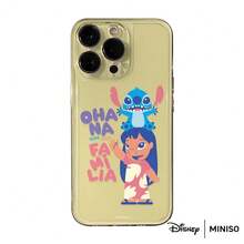 Miniso Disney Stitch & Lilo Phone Case OHANA QUER DIZER FAMILIA Theme Design Warm & Cute Disney Accessory Suitable For IPhone 17/17 Pro/17 Pro Max/17 Air/16/15/14/13/12/11/X Series Iphone 17 Pro Max Case Iphone 17 Pro Case Iphone 17 Case Stocking Stuffers The Girlfriend The Chosen Early Fall Fashion - Trong suốt - Xem 6