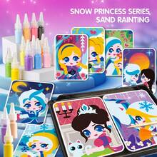 Children's Sand Art Creative Set Includes Sand Art Cards, Multi-Coloured Sand, Paintbrush, Tray. Supports Sand Art Creation, Stimulates Artistic Creativity And Hands-On Ability. Suitable For Children Aged 3 And Above. Ideal For Birthday Or Children's Day Creative Gifts. - Multicolor - View 3