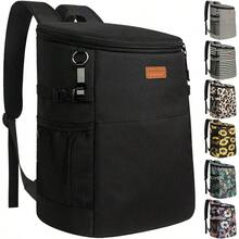Camping Cooler Backpack 30 Cans Soft Backpack Coolers Insulated Leak Proof Travel Cooler Bag Waterproof Lunch Picnic Beach Work Trip Thermal Bag Drink Beverage Beer Bag Cooler - Puntos blancos y negros. - Ver 5