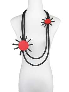 MARLIWOO 1pc Bohemian Style Colorful Floral Accessory Vintage Handmade Fashion Necklace For Women - Multicolor - View 4