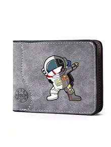 Multi Functional Double Fold Short Wallet With Multiple Card Holders, Secure Card Storage, Multiple Colors To Choose From, Astronaut Design, Minimalist Wallet | Faux Leather Wallet | Perfect Holiday Gift Selection - one-size - View 16