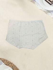 6件組女款時尚清新花卉與愛心圖案休閒運動內褲，柔軟舒適中腰女款四角內褲 - 彩色 - 查看 6