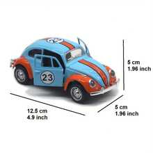1:32 Modelo de coche de escarabajo de aleación clásico. - Diseño de puerta abierta, con funciones - Agrega diversión a tu colección. - Ya sea como regalo o como una colección premium, es la elección perfecta - Una obra de arte eterna, colocada en el escritorio de tu oficina. - Multicolor - Ver 6