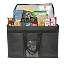Insulated Cooler Bag Reusable Grocery Shopping Bag With Zipper Closure,Keep Food Hot Or Cold,Ideal For Catering,Insta... - B096TQ25GG - View 7