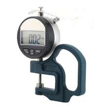 Medidor de Espesor, Herramienta de medición de Espesor Papel de Pantalla Digital Tela de Cuero Medidor de Espesor Herramienta de medición, Rango de Medición de 0-12.7mm, Precisión de 0.01mm - Verde Oscuro - Ver 10