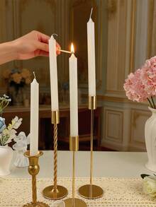 长茎大豆蜡香薰蜡烛套装，采用大豆蜡制成，散发淡淡清香，现代美学装饰条纹状蜡烛，可爱家居装饰大豆蜡香薰蜡烛，情人节家居装饰蜡烛，斋月蜡烛套装，派对蜡烛中心装饰，圣诞节细长蜡烛，适合赠送女性、闺蜜、作为冬季礼物