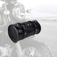 CHCYCLE Motorcycle Tool Bag, Universal Motorcycle Fork Bag Waterproof , PU Leather Roll Saddlebag Handlebar Bag For Motorcycle Front Forks Bar Storage Bag - Motorcycle Front Bumper - View 4