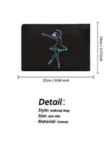 Elegante bolsa de aseo para mujer con estampado degradado de ballet, bolsa de almacenamiento de maquillaje portátil, accesorio de viaje de moda, bolsa de cosméticos con cremallera, adecuada para vacaciones, hoteles, oficinas, baños y otras ocasiones. Regalo para amigas, hermanas, regalo de Año Nuevo, regalo de Ramadán, regalo del Día de San Valentín, regalo de cumpleaños, recuerdos de boda, obsequios para damas de honor. - Multicolor - Ver 11