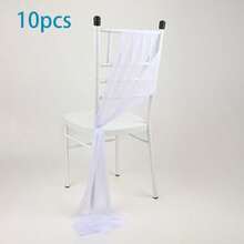 1/5/10/20 Stücke Stuhlschärpe, salbeigrün & rosa Schleife, Hochzeitsgang Stuhl Dekoration, geeignet für Gangdekoration, Partyveranstaltungen, Taufe - Verschiedenfarbig - Übersicht 20