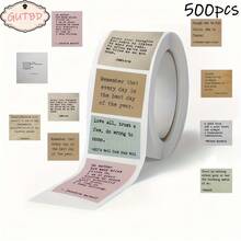 500pcs Motivational Sticker Pack, Vinyl Stickers Suitable For Laptop, Bumper, Skateboard, Water Bottle, Computer And Phone
