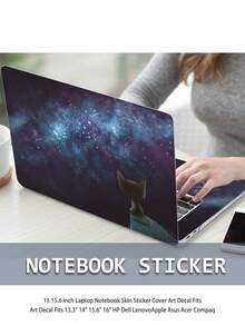 2pcs Printed Pattern DIY Scratch-Resistant Protective Stickers For 15.6-16 Inch Laptops, Compatible With HP, Apple, Asus, Compaq,