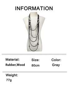 MARLIWOO 1 chiếc vòng cổ dài nhiều lớp kiểu Bohemian cổ điển, trang sức thời trang dành cho nữ. - Nhiều màu - Xem 23