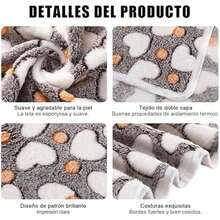 masoe 3PCS Cobijas para Perro, Mantas para Perros y Cachorros para Mascotas, Almohadillas para Perros Almohadillas para Dormir Animales Suaves y Cálidas, LavablesMedio(75x 50cm) - Estrellas - Ver 3