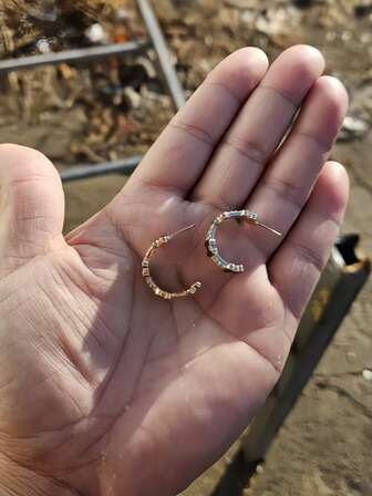 2 piezas Pendientes elegantes y sofisticados con decoración geométrica para mujeres