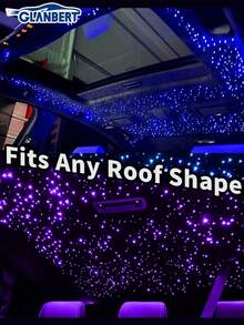 GLANBERT Upgraded Starry Sky Ceiling Light Kit, RGB APP Flashing Fiber Optic Lights, 500pcs 0.03" 6.5ft/2m Fiber Optic Star Ceiling Light Kit, Suitable For Car Truck Roof/Home/Party - A - 查看 7