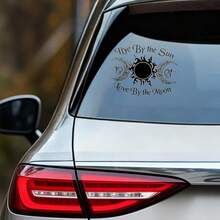 4pcs Car Stickers And Decals, Car Window Decals Vinyl,  Live By The Sun Love By The Moon Automotive Decals,Funny Bumper Stickers - A - Xem 3