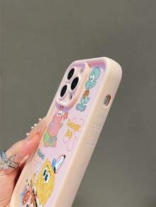 SPONGEBOB 1个卡通花卉图案防震手机壳，适用于三星/苹果17/16/15/14/13/12/11 Pro Max/12 Pro/14 Plus及其他型号 - 彩色 - 查看 5