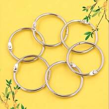 10个耐用铁质1英寸活页夹环，带钥匙扣 - 内径25毫米，金属活页环，用于整理文件和钥匙