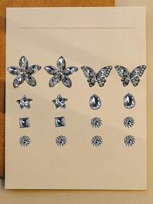 16 Stücke elegante Schmetterling & Blumen Strass Harz Dekorationen, geeignet für lässige Schuhe, Clogs und Sandalen, langanhaltend und niedliches Design, toll als Mädchen Party Gastgeschenke und kreative Geschenke - Verschiedenfarbig - Übersicht 5