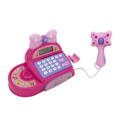 Caja Registradora con Accesorios Rosa para Niña, Caja Registradora Sonidos, Lector de Código, Juego de Simulación