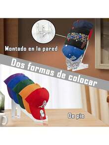 EstiloTendenciaPorta Gorras De BéIsbol,Organizador De Gorras Para Pared,Perchero Para Gorras De Acrilico,Capacidad Para 5 Gorras De Soporte Guarda Gorras Para Hombre,Para Dormitorios,Armarios Y VestidoresCalidad PremiumVersióN Mejorada - transparente - Ver 6