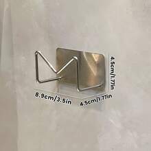 1pc No Drill Wall Mount Hair Dryer & Brush Holder - Stainless Steel Multi-Tier Storage Rack, Strong Adhesive, Space Saving, Bathroom Organizer, Holds Beauty Tools, Glasses, Makeup Brushes, Hair Straighteners, Etc. - Silver - View 6