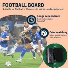 1 par de espinilleras de entrenamiento de fútbol con patrón de campeón, mate/brillante - Almohadillas de entrenamiento de partido - Reutilizables, cómodas de usar - Multicolor - Ver 3