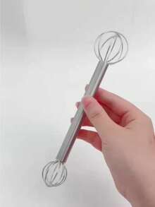 2pcs Stainless Steel Double Head Milk Frother, Kitchen Tool For Flour, Cream, Milk Tea And Coffee - Stainless Steel Mixer - View 10