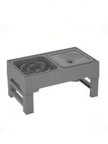 Elevated Dog Bowl, Adjustable Height Stainless Steel Pet Bowl, Floating Drinking Bowl, Multi-Functional Foldable Pet Feeder, Suitable For Medium/Large Dogs & Cats, Neck Protection Anti-Choking